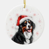 Persoonlijke Kerstmis Berner Sennenhond Keramisch Ornament (Voorkant)