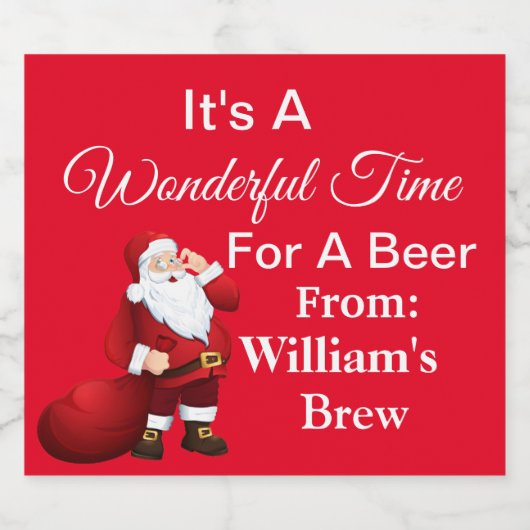 Persoonlijke kerstmis bier etiket (Enkel label)