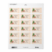 Persoonlijke Kerstmis Bos Herten Etiket (Full Sheet)