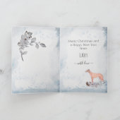 Persoonlijke kerstmis Brindle Greyhound Lurcher Feestdagen Kaart (Binnen)