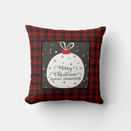 Persoonlijke Kerstmis Buffalo Plaid Mooie Bal Kussen
