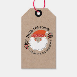 Persoonlijke kerstmis cadeaulabel