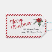 Persoonlijke kerstmis cadeaulabel (Voorkant (Horizontaal))