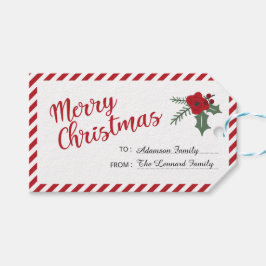 Persoonlijke kerstmis cadeaulabel