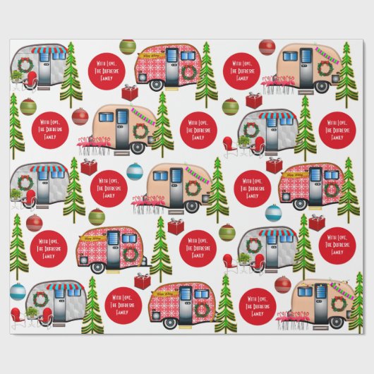 Persoonlijke kerstmis cadeaupapier (Vlak)