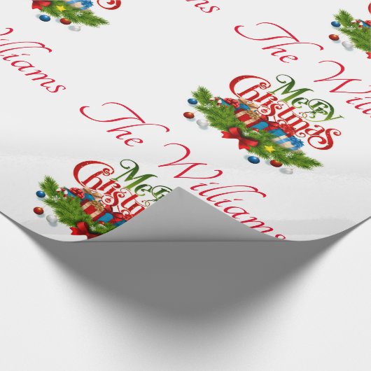 Persoonlijke kerstmis cadeaupapier (Hoek)