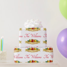 Persoonlijke kerstmis cadeaupapier