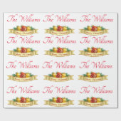 Persoonlijke kerstmis cadeaupapier (Vlak)