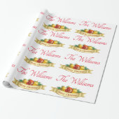 Persoonlijke kerstmis cadeaupapier (Uitgerold)