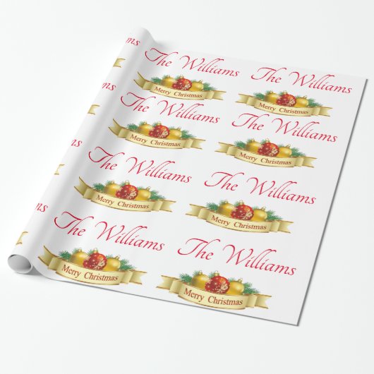 Persoonlijke kerstmis cadeaupapier (Uitgerold)