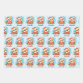 Persoonlijke Kerstmis Corgi Inpakpapier Vel (Voorkant 3)