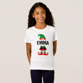 Persoonlijke kerstmis Elf T-shirt (Voorkant volledig)