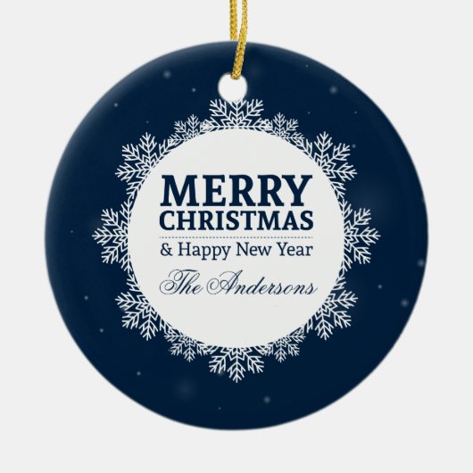 Persoonlijke Kerstmis en Nieuwjaar | ORNAMENT (Voorkant)