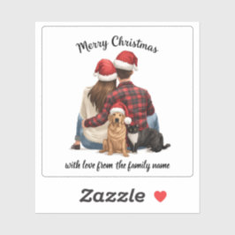 Persoonlijke Kerstmis Familie 2025 Sticker