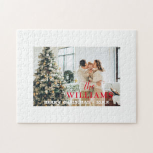 Persoonlijke Kerstmis Familie Foto Legpuzzel