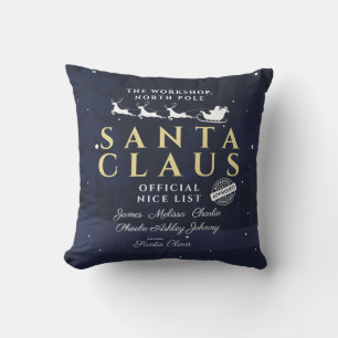 Persoonlijke Kerstmis Familie Santa's Goede Lijst Kussen