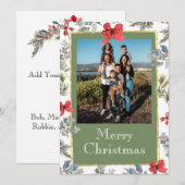 Persoonlijke Kerstmis Foto Gouden Lijst Feestdagenkaart (Voorkant / Achterkant)