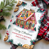 Persoonlijke Kerstmis Gemberkoekhuis Theedoek