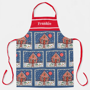 Persoonlijke Kerstmis Gingerbread House Schort