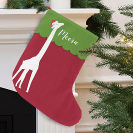 Persoonlijke Kerstmis Giraffe Grote Kerstsok