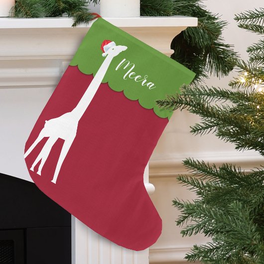 Persoonlijke Kerstmis Giraffe Grote Kerstsok