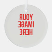 Persoonlijke kerstmis glas ornament (Achterkant)