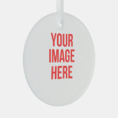 Persoonlijke kerstmis glas ornament (Voorkant Rechts)