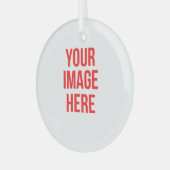 Persoonlijke kerstmis glas ornament (Voorkant links)