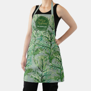 Persoonlijke Kerstmis Groene Boom Schort