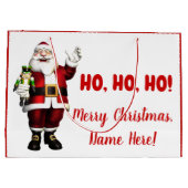 Persoonlijke kerstmis groot cadeauzakje (Achterkant)