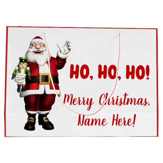 Persoonlijke kerstmis groot cadeauzakje (Achterkant)