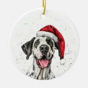 Persoonlijke Kerstmis Hond Great Dane Keramisch Ornament