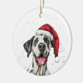 Persoonlijke Kerstmis Hond Great Dane Keramisch Ornament (Links)