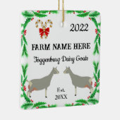 Persoonlijke kerstmis in het Boerderij Toggenburg  Keramisch Ornament (Rechts)