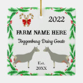 Persoonlijke kerstmis in het Boerderij Toggenburg  Keramisch Ornament (Achterkant)