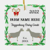 Persoonlijke kerstmis in het Boerderij Toggenburg  Keramisch Ornament (Voorkant)