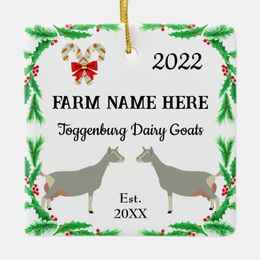 Persoonlijke kerstmis in het Boerderij Toggenburg  Keramisch Ornament (Voorkant)