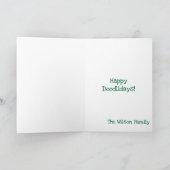 Persoonlijke kerstmis in Naughty Bernedole Feestdagen Kaart (Binnen)