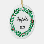 Persoonlijke kerstmis keramisch ornament (Rechts)