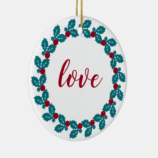 Persoonlijke kerstmis keramisch ornament (Rechts)