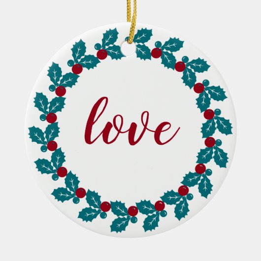 Persoonlijke kerstmis keramisch ornament (Voorkant)