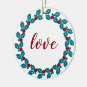 Persoonlijke kerstmis keramisch ornament (Links)