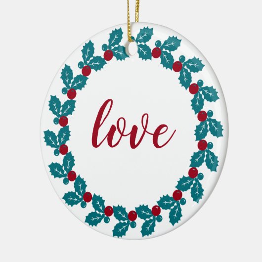 Persoonlijke kerstmis keramisch ornament (Links)