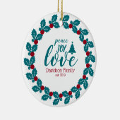 Persoonlijke kerstmis keramisch ornament (Rechts)