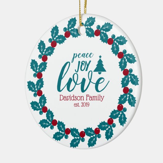 Persoonlijke kerstmis keramisch ornament (Links)