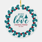 Persoonlijke kerstmis keramisch ornament (Achterkant)