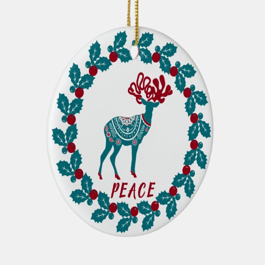 Persoonlijke kerstmis keramisch ornament (Rechts)