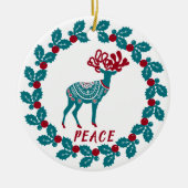 Persoonlijke kerstmis keramisch ornament (Voorkant)