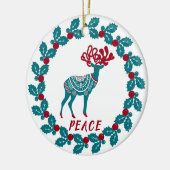 Persoonlijke kerstmis keramisch ornament (Links)