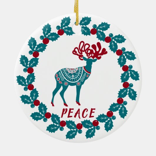 Persoonlijke kerstmis keramisch ornament (Achterkant)